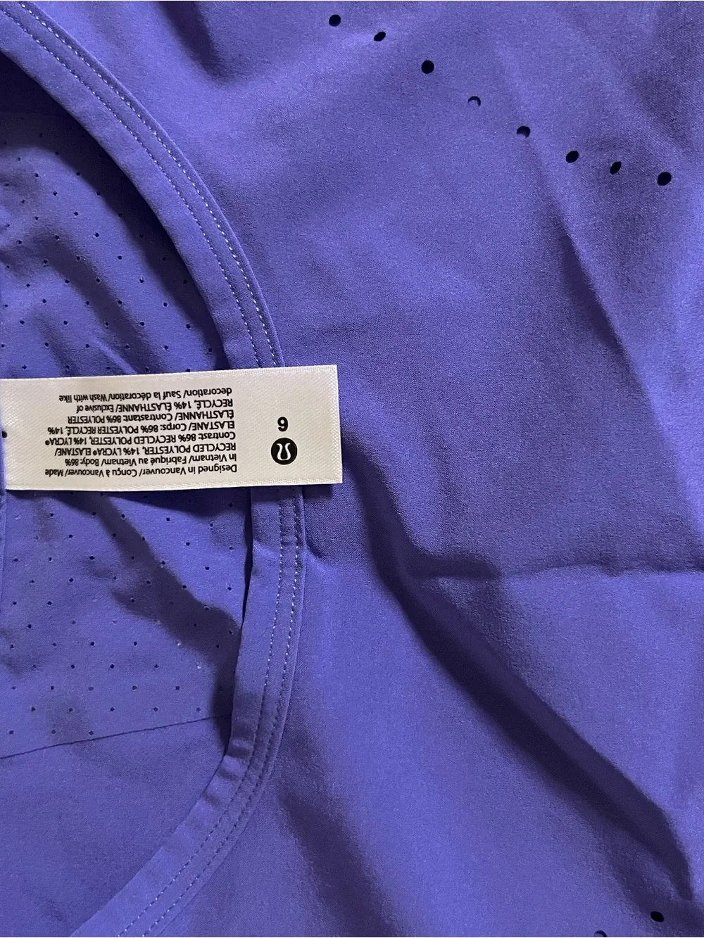 lululemon athletica Perforated Athletic Tank Top - Violet